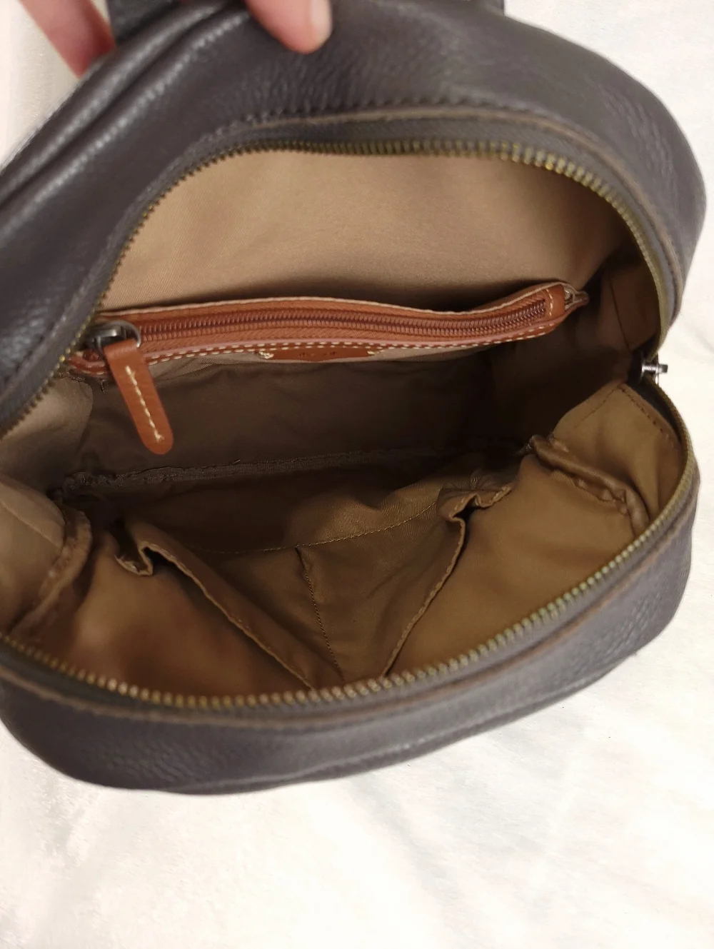 The Sak De Young Backpack in Leather Gray